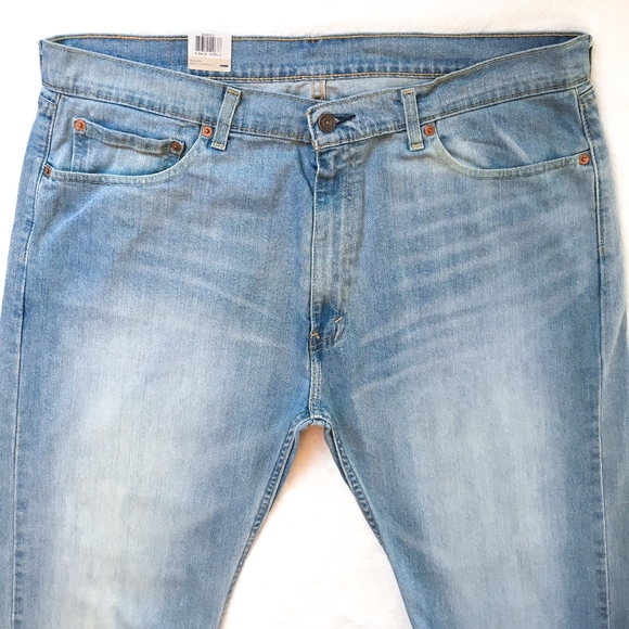 505 Regular Fit Straight Light Wash Stretch Jeans - Picture 4 of 8